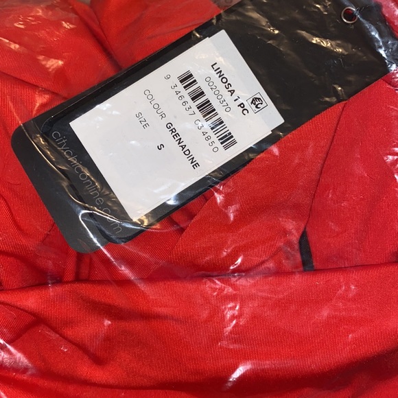 NWT City Chic LINOSA 1 PC Ruched Swim Suit - Grenadine - Picture 8 of 9